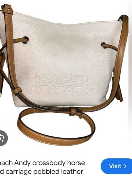 Coach Handbags - Coach Andy Crossbody Purse Horse & Carriage Logo Pebbled Leather